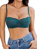 Avidlove Women's Sexy Lace Bra Sheer Balconette