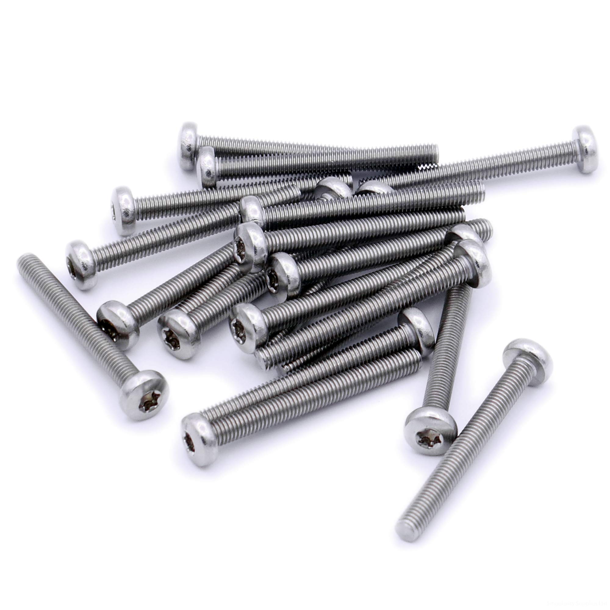 M4 (4mm x 60mm) TX Pan Machine Screw (Bolt) - Stainless Steel (A2) (Pack of 20)