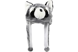 Bioterti Plush Fun Animal Hats One Size Cap Polyester With Fleece Lining