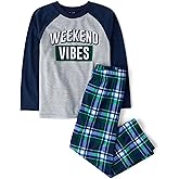 The Children's Place boys Long Sleeve Top and Pants 2 Piece Pajama Set