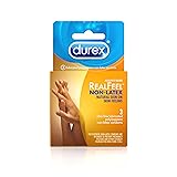 Durex Condom Real Feel Non Latex Condoms, 3 Count