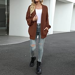 ADJHDFH Long Cardigan With Pockets For Women Cotton
