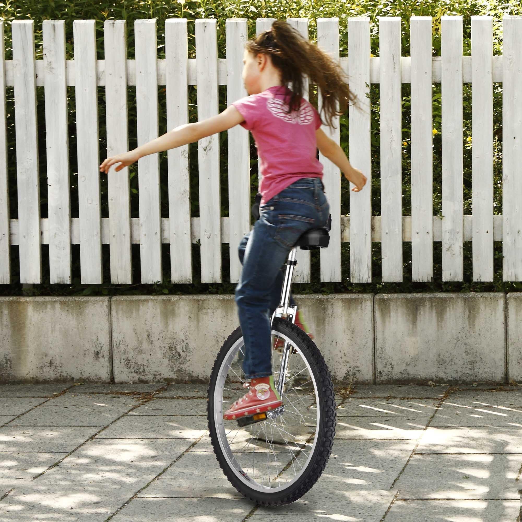 AW 16/18/20/24 Inch Wheel Outdoor Unicycle Adjustable Seat Exercise Bicycle Fit Adults Kids Outdoor Sports Fitness Exercise, for Choice