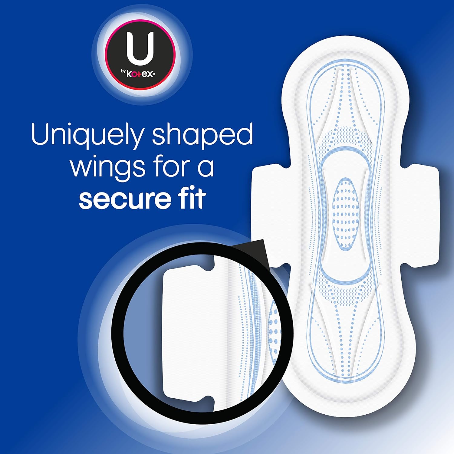 U by Kotex Security Feminine Maxi Pad with Wings, Overnight, Unscented, 112 Count (4 Packs of 28) (Packaging May Vary): Health & Personal Care