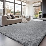 Sour Lemon Large 200x300 cm Grey Shaggy Rug Soft Non Slip Washable