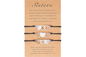 UNGENT THEM 2/3/4/5 Pcs Matching Heart Bracelets Friendship Sisters Gifts for Best Friends Cousins Bestie Women