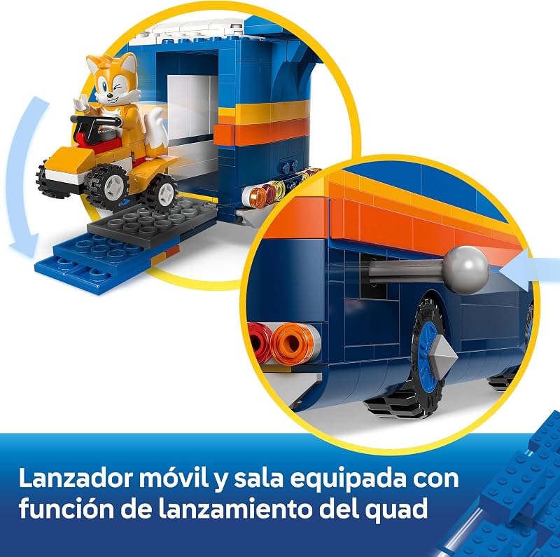 Sonic The Hedgehog Team Sonic Command Truck Toy - Interactive Set with an ATV Car & 5 Figures Incl. Tails - Gift for 8+ Year Old Boys, Girls & Gaming Fans - 77006