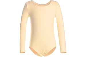 DANSHOW Girls' Team Basic Long Sleeve Leotard for Toddler Gymnastics Dance Ballet