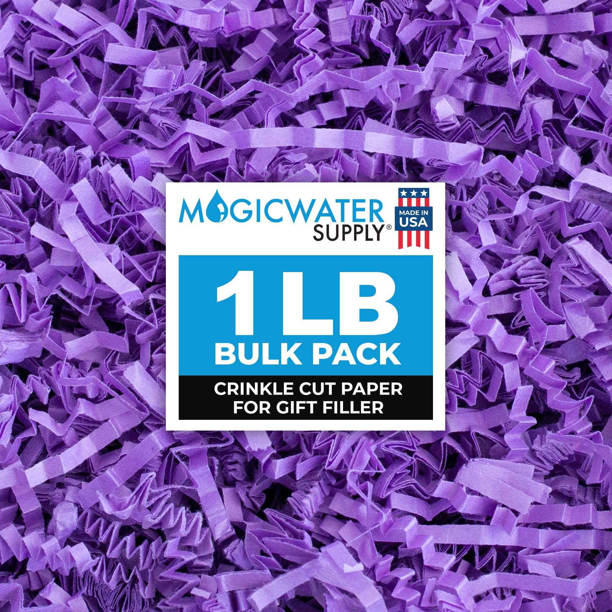 MagicWater Supply Crinkle Cut Paper Shred Filler-1LB Purple-Decorative & Protective Packaging for Bridesmaid Gifts & Bridesmaid Proposal Gifts Holiday Stuffers Birthdays Wedding & Anniversaries — image 1