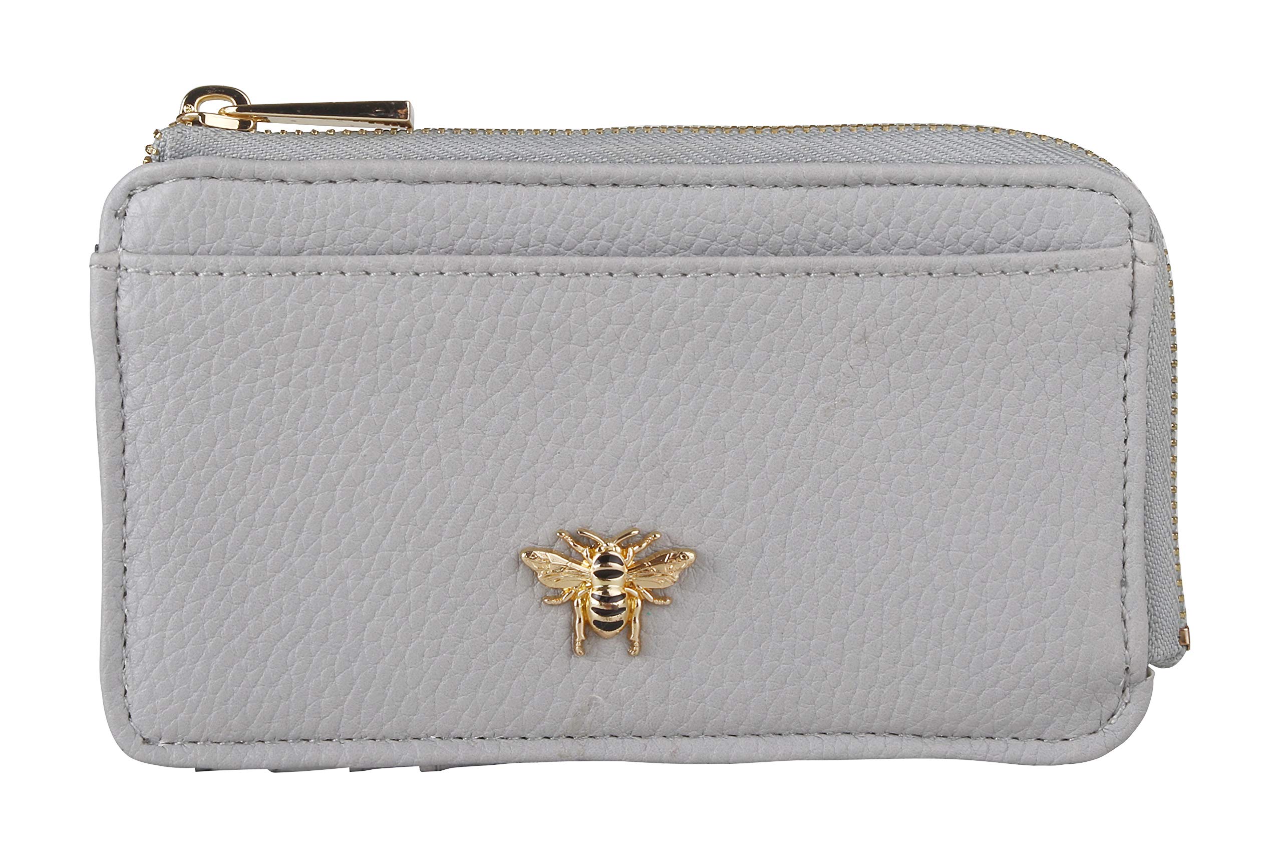 Alice Wheeler Bumble Bee Coin and Card Purse, Gray, M