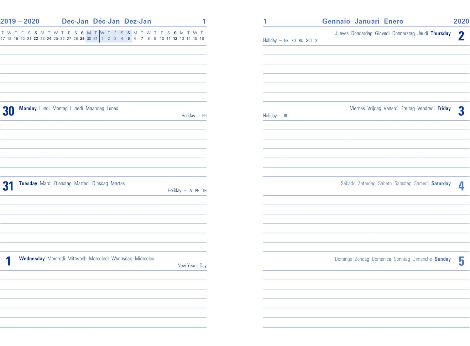 Letts Block A5 Academic 20-21 Week to View Diary - Pink - Image 3