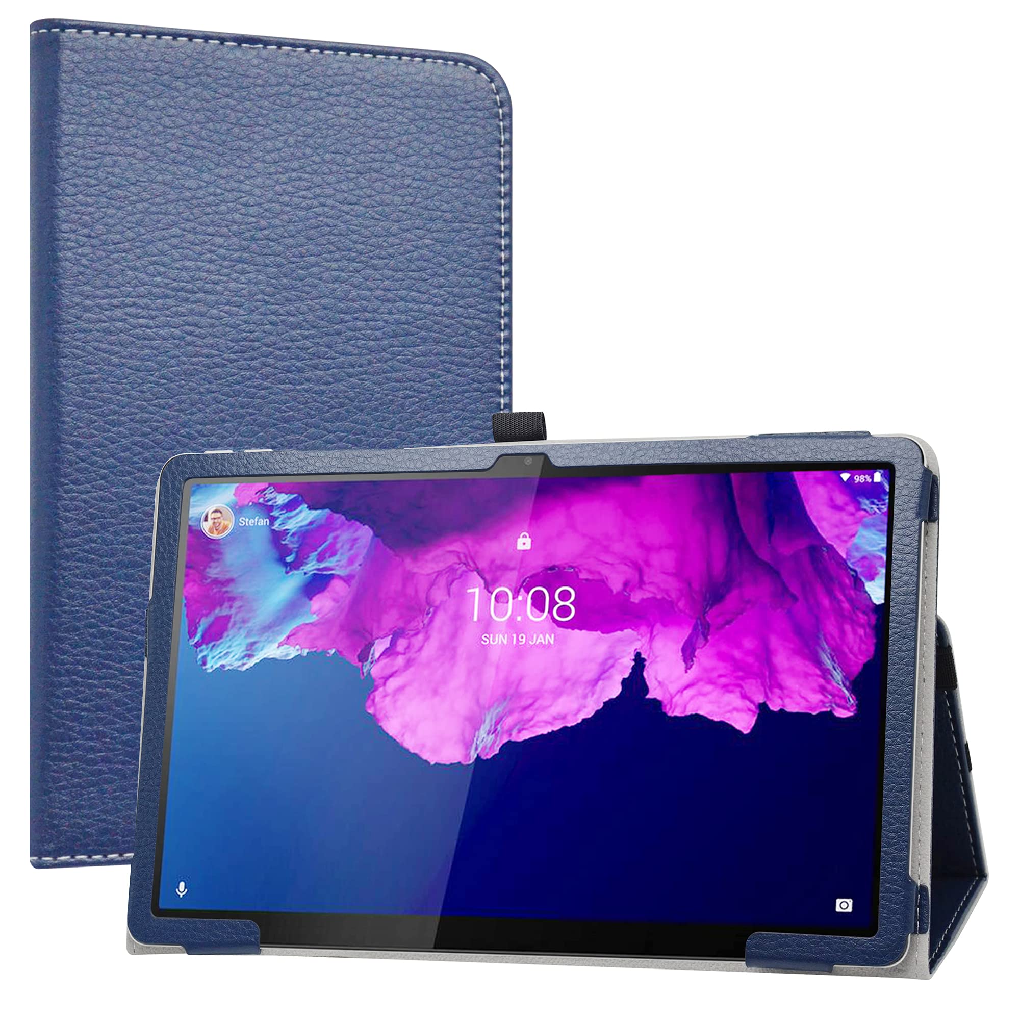 LiuShan Compatible with Lenovo Tab P11 Case,PU Leather Slim Folding Stand Cover for 11" Lenovo Tab P11 (TB-J606F /TB-J606X) Tablet (Not Fit Lenovo Tab P10 / Lenovo Tab P11 Pro),Blue