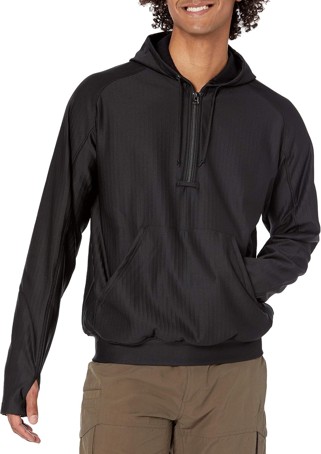 Grid fleece hoodie Clearance