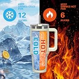 WATERSY 1182ml Travel Mug Stainless Steel Vacuum Insulated Cream White view 2