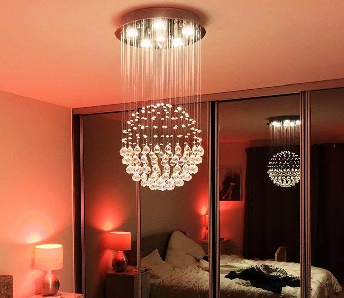 Ht Moderne Tropfen Transparent Regen Decke Mit 3 Leuchten Fur Esszimmer Abgehangte Decke Kronleuchter Lichter Glaskristalljuwel Kugel Wohnzimmer Schlafzimmer Oder Arbeitszimmer D Amazon De Beleuchtung
