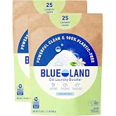 BLUELAND Oxi Laundry Booster Powder Refill 2-Pack, Clear Skies, 35.2 oz | 100% Plastic-free Formula, Lifts Stains &amp; Brightens, No Chlorine Bleach, Dyes, PFAS, or Microplastics, Whitens Whites
