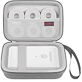 Elonbo Carrying Case for ORGBRO X1 Label Maker Machine, Portable Bluetooth Label Printer Storage Holder, Wireless Built-in Cutter Small Label Makers Handheld Sticker Maker Travel Bag, Grayish-white