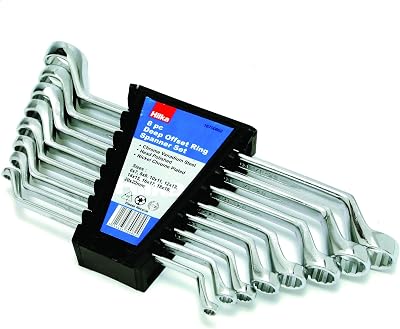 Hilka 16700802 Metric Ring Spanner Set 8pc Chrome Vanadium