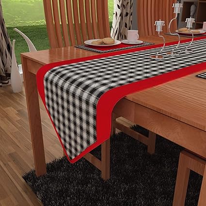 HOME HEART Brands Buffalo Plaid Sturdy Cotton Large Table Runner 13X73