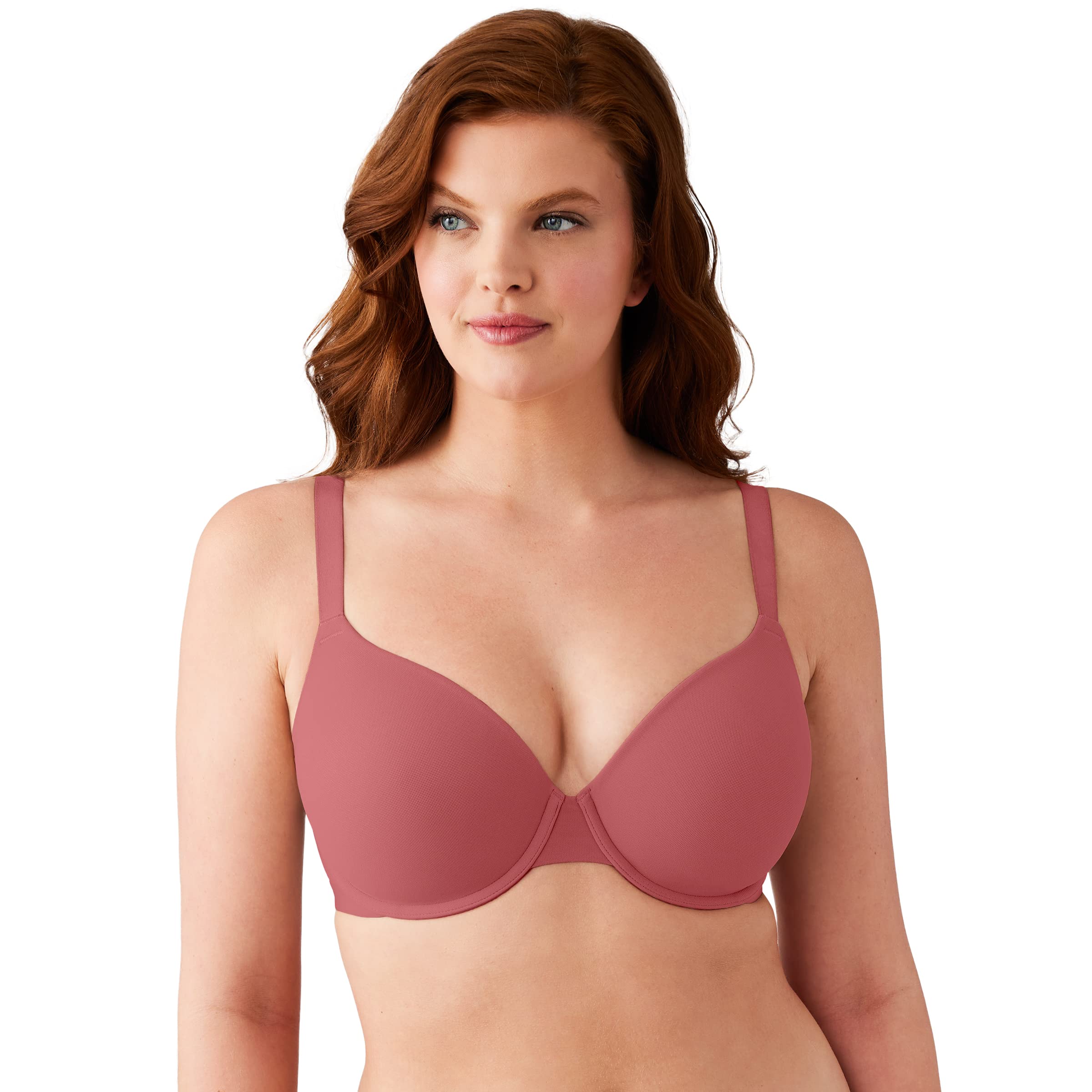 Wacoal Women’s Shallow Top Shape Revelation T-Shirt Bra, Baroque Rose, 38C