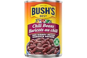 Bush's Best Red Kidney Beans in Mild Chili Sauce, High Fibre, Plant Based, Excellent Source of Protein, 398 mL, 1ct, High in 
