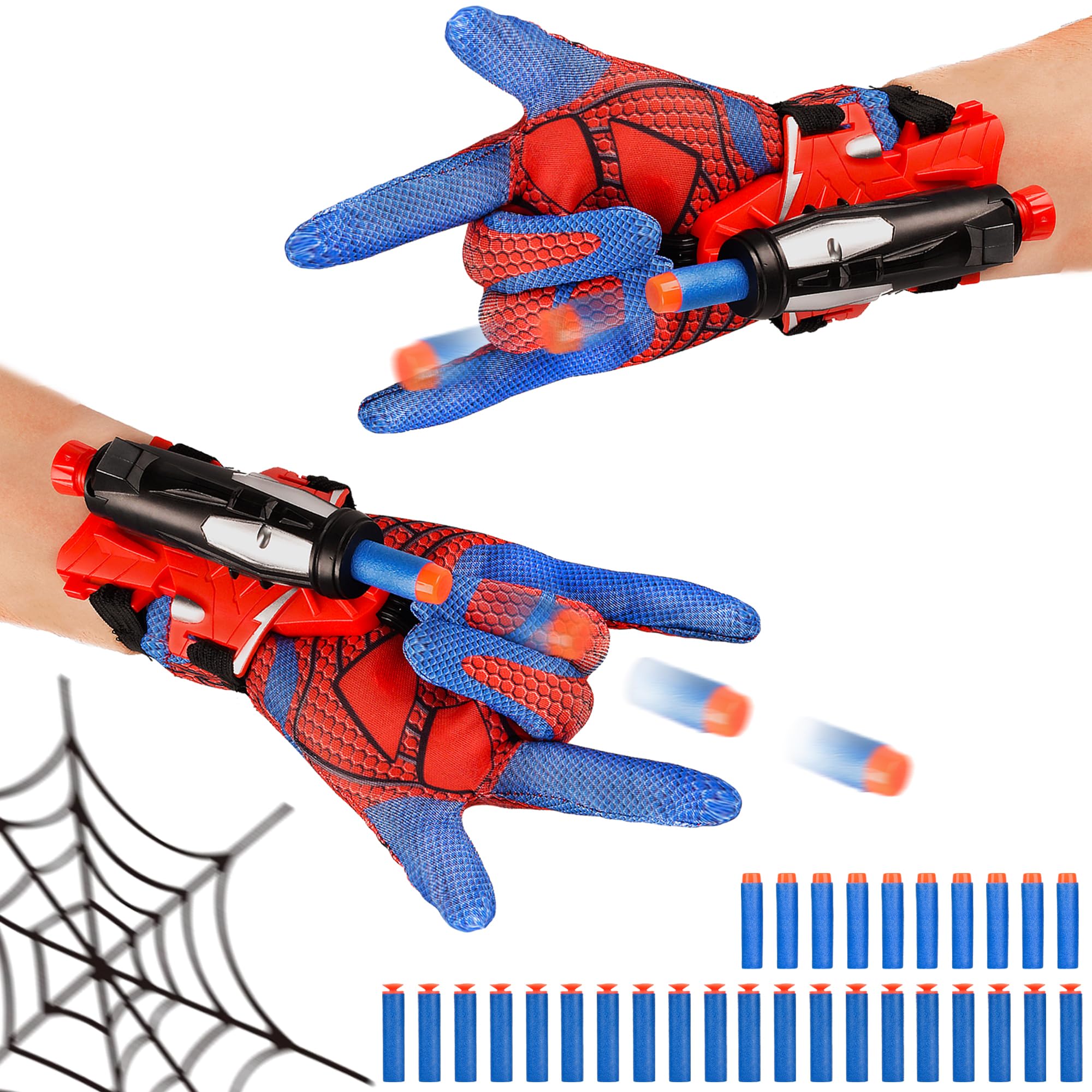 Spider Web Shooter (Set of 2),Kids Cosplay Wrist
