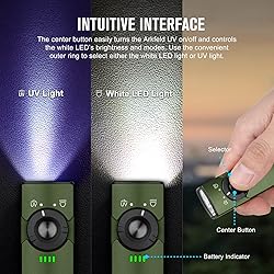 OLIGHT Arkfeld UV Rechargeable EDC Flashlight, 1000