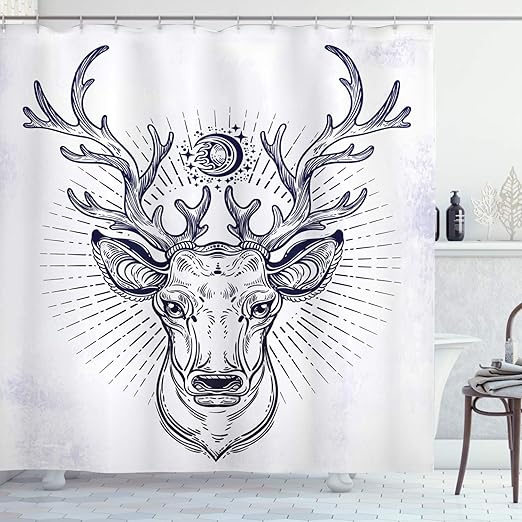 Amazon Com Ambesonne Deer Hunting Shower Curtain Hipster
