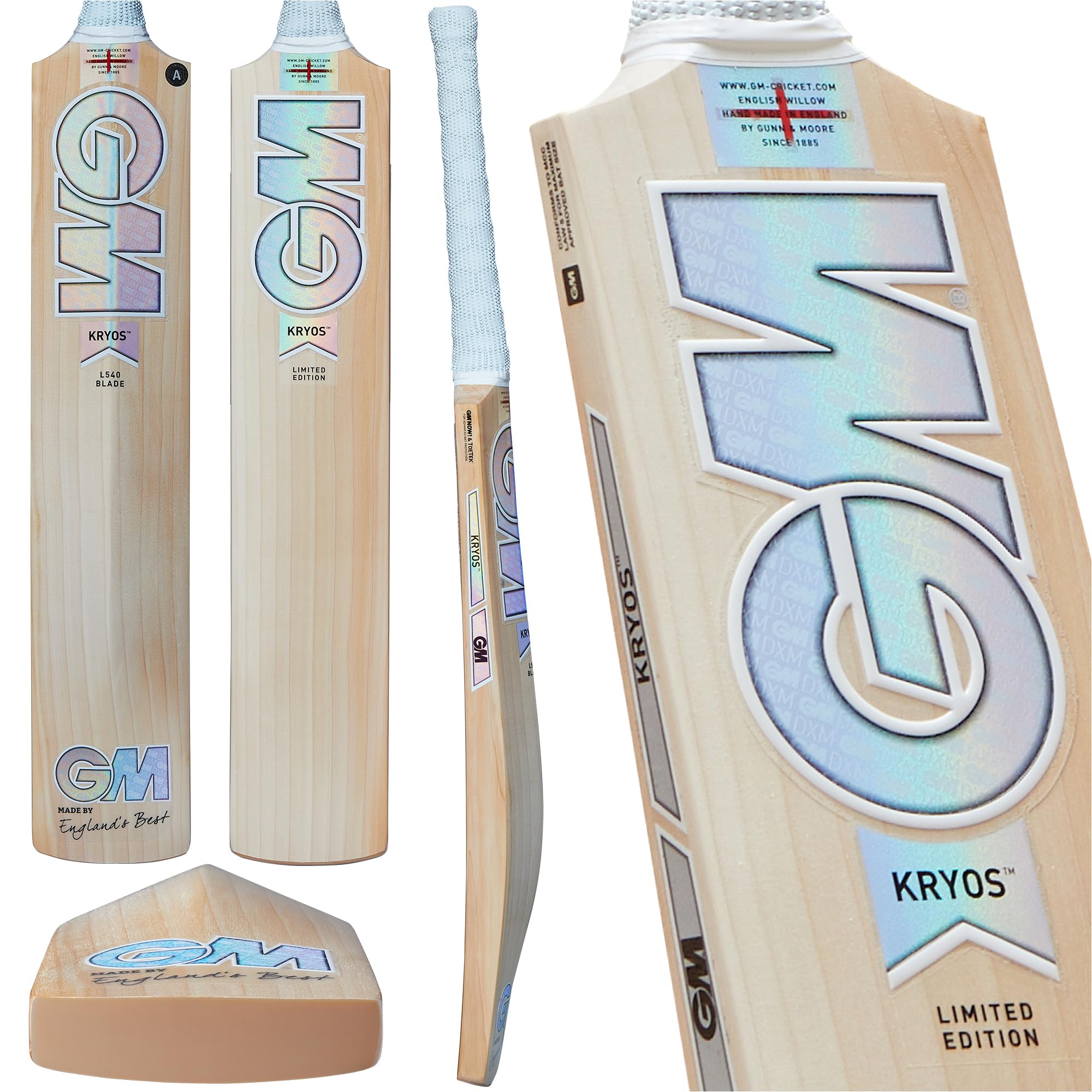 Gunn & Moore Kryos English Willow Cricket Bat, Youth Unisex, One Size
