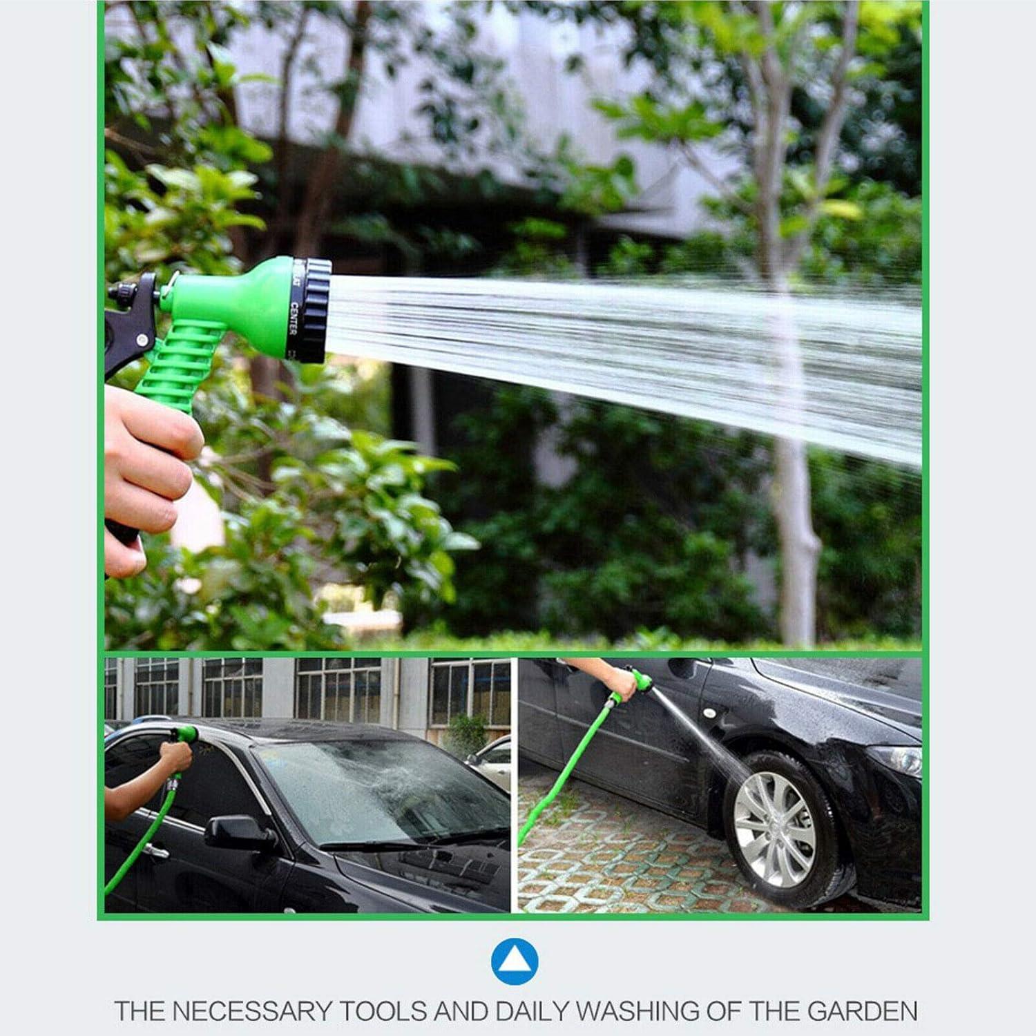 Black SiKy Garden Hose Expandable Water Pipe 3 Times Expanding 75ft