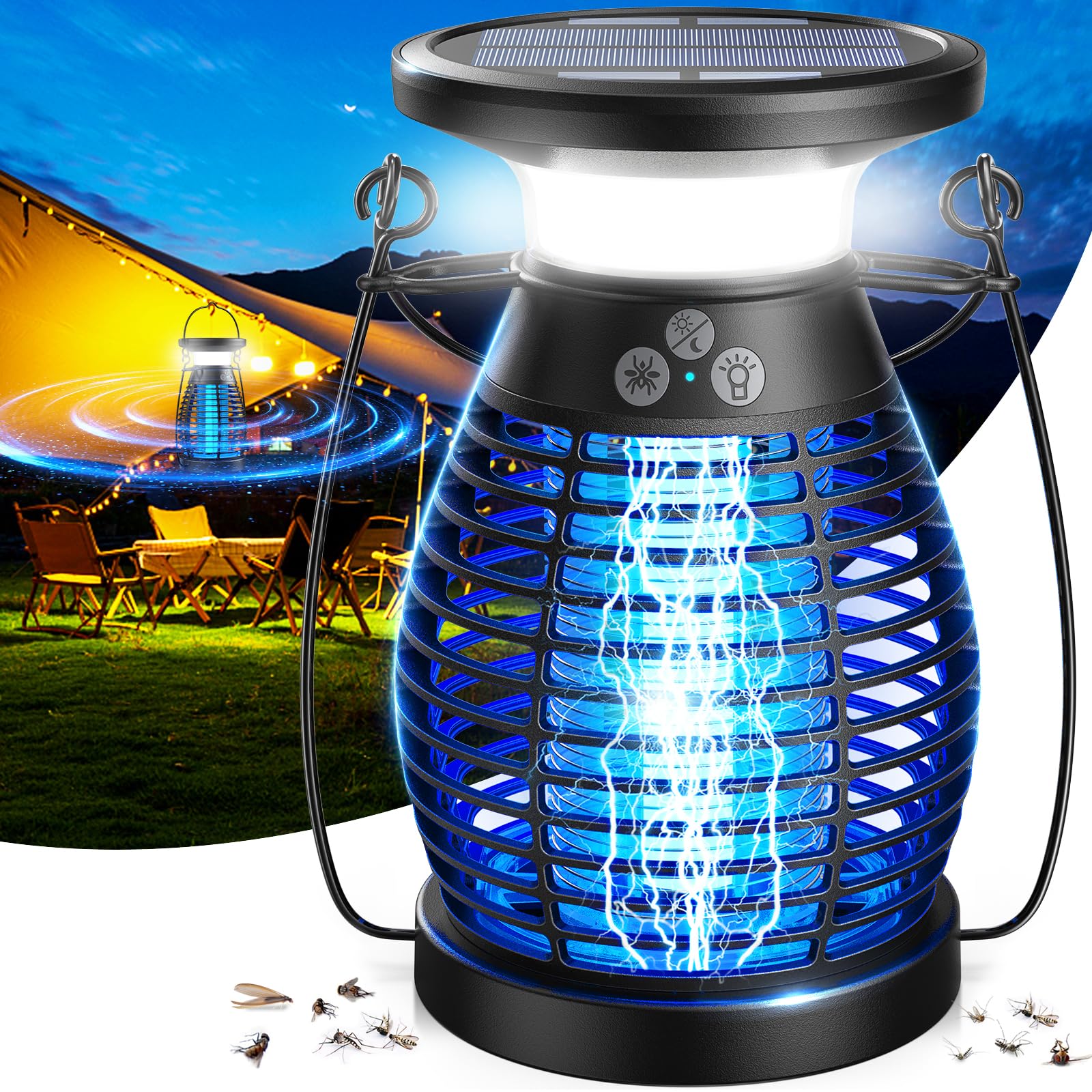 Mua Solar Bug Zapper, 4200V Mosquito Zapper, 4 in 1 Cordless