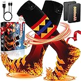 Heated Socks for Men Women, 5000mAh 5V Upgrade Rechargeable Electric Heating Socks Up to 11 Hours, 3 Heating Settings Foot Warmer Washable for Fishing,Skiing, Riding, Camping, Hunting