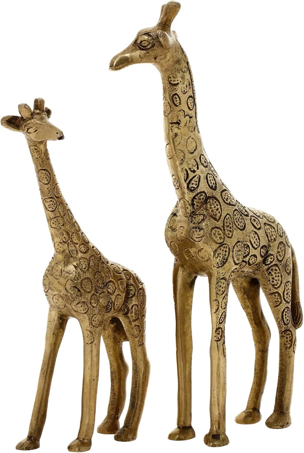 Hoement 4 Stuks Messing Dierenfiguren Giraffen Vintage Stijl Woondecoratie