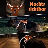 Funfox Dog Harness Medium No Pull Front Clip Reflective Adjustable Vest Orange M view 8