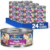 Sweet Sue Canned Chicken Breast with Rib Meat in Water, 5 oz (Pack of 24) | White Chicken Chunks, 11g Protein per Serving, Gluten Free, Keto &amp; GLP-1 Friendly, Ready to Eat