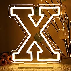 ATTNEON Letter X Neon Sign,Letter Lights 26