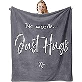 Get Well Blanket Gifts for Women, Inspirational Gift for Women, Sympathy Gifts for Loss of Loved One, Healing Blanket, Feel Better After Surgery Present, No Words Just Hugs Throw Blanket 50''×60''
