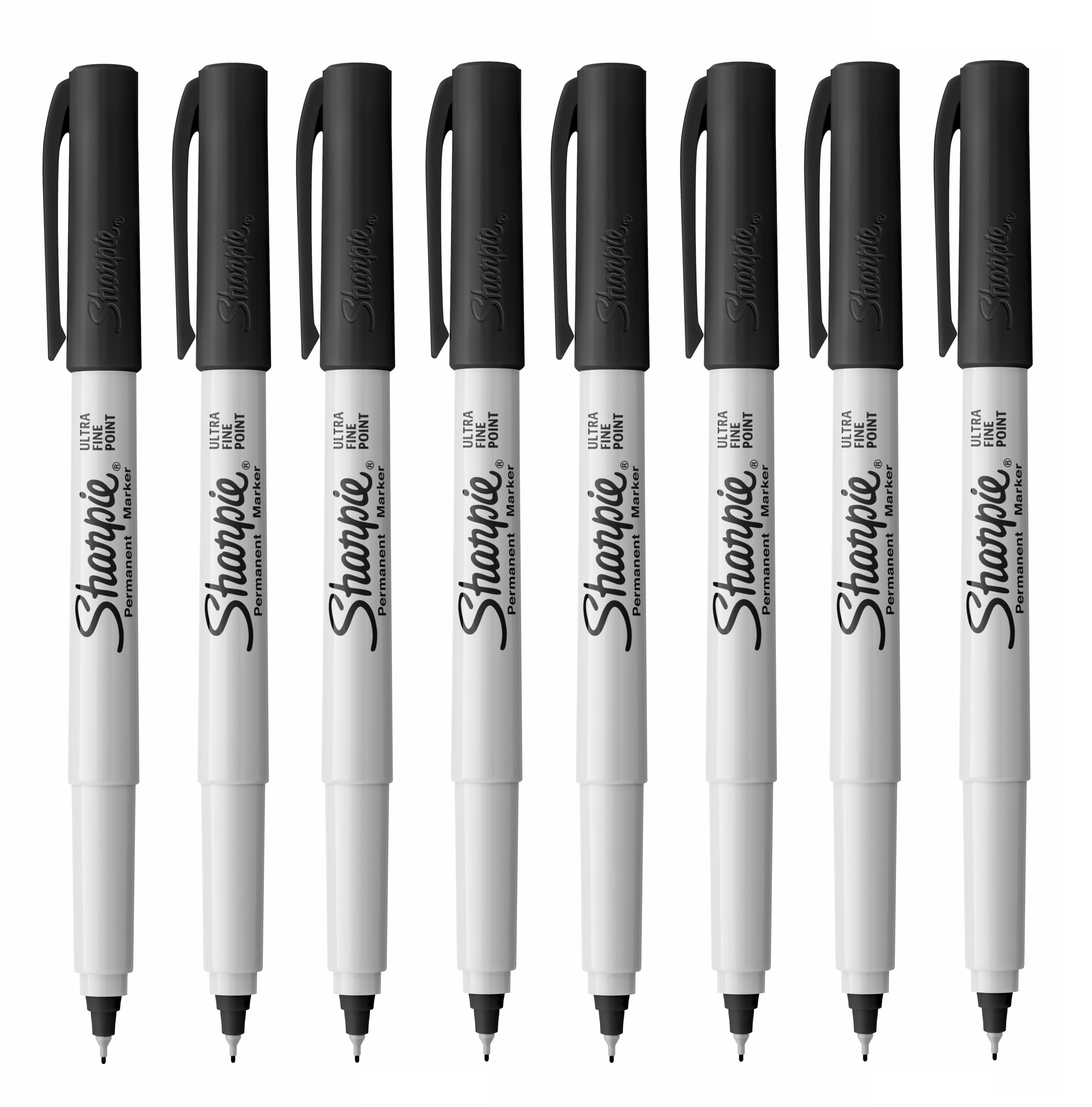 Sharpie Ultra Fine Point Permanent Marker Pens - Black Ink - Pack of 8