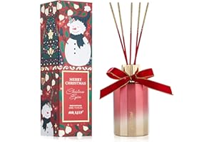 Airkeep Reed Diffuser Set - Christmas Spice Christmas Reed Diffuser with 8 Reed Sticks - Scented Oil Diffuser for Home & Office Diffuser Bathroom Shelf Decor - Ideal Gift for Holidays 7.1oz