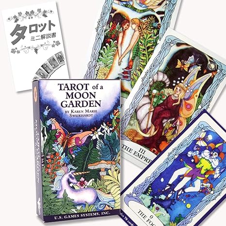 Amazon タロット オブ ムーン ガーデン タロット占い解説書付き カードゲーム トランプ おもちゃ