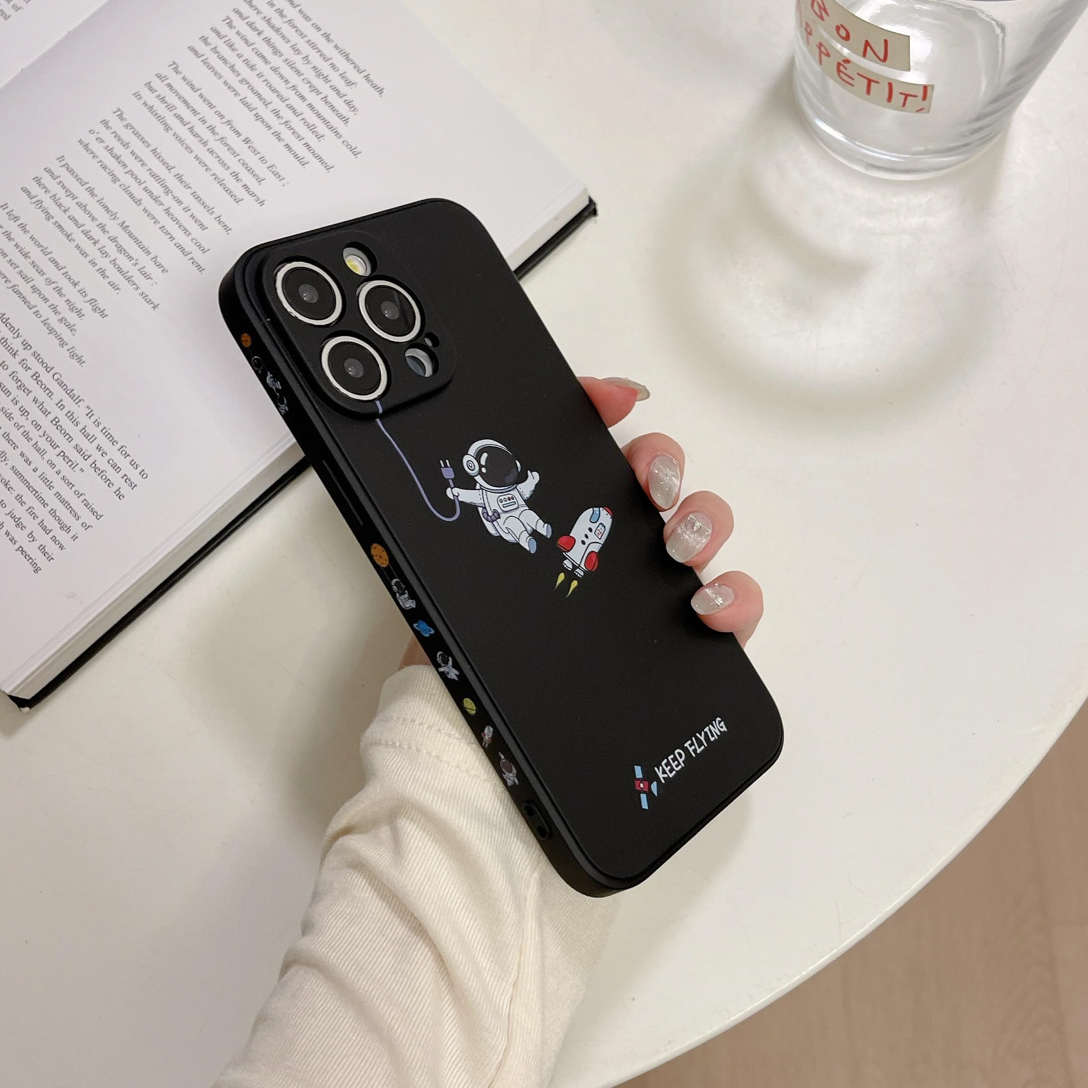 Yonds Queen for iPhone 11 Cute Case, Cool Cartoon Astronaut Space Rocket Moon Design Stylish Soft TPU Bumper Shockproof Anti-Slip Protector Case (iPhone 11, Rocket) — image 1