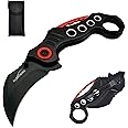 ALBATROSS EDC Cool Spring Assisted Folding Pocket Knives Tactical Sharp Raptor Claw Knife (Black)