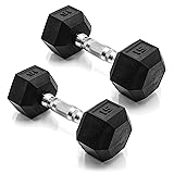 CAP Barbell 15 LB Pair Coated Hex Dumbbell Weight