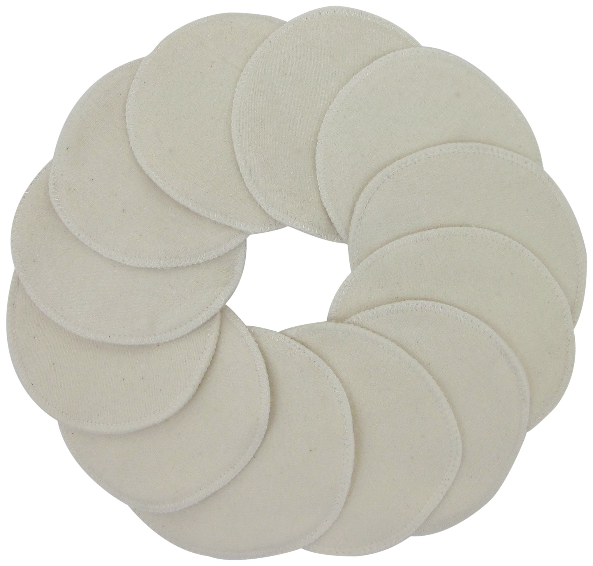 Photo 1 of TL Care Nursing Pads Made with Organic Cotton - Soft, Breathable, Absorbent & Washable, Natural Color, 12 Count
