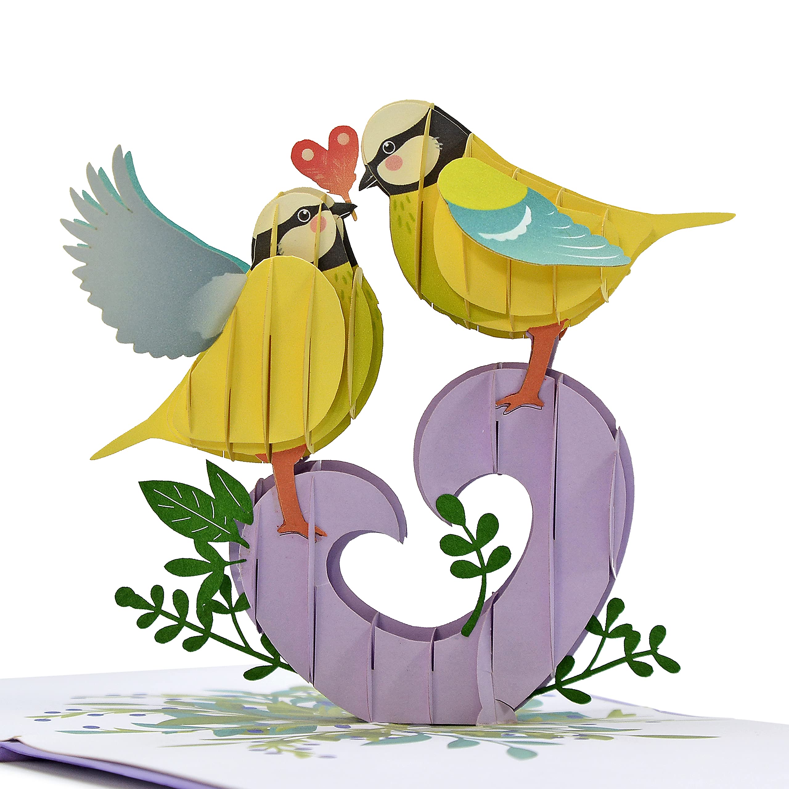 CUTPOPUP Finches Couple Pop Up Anniversary Cards, Wedding Anniversary Card, 3D Valentines Day Romantic Love Gifts for Her Him Wife Husband Mum Dad Son Daughter US8-LO112UK