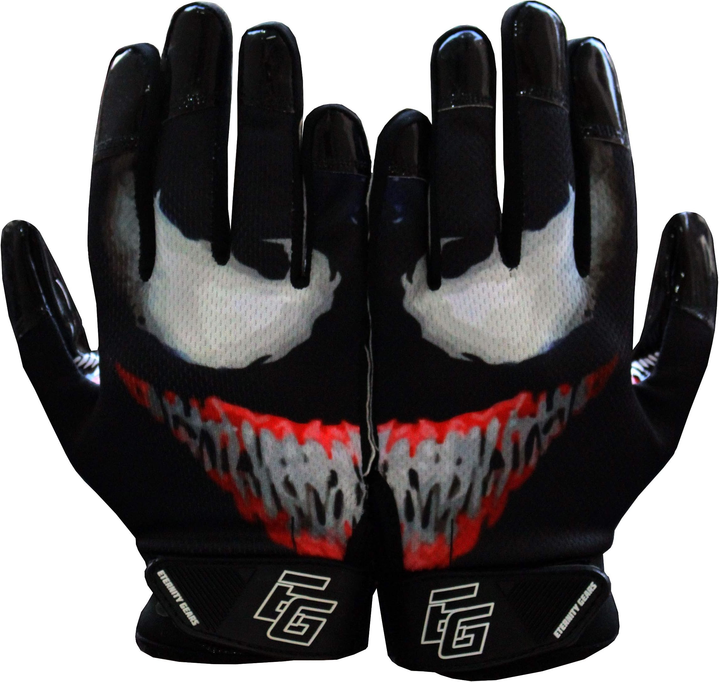 Eternity Gears Venom Football Gloves Tacky Grip Skin Tight Adult Football Gloves Enhanced Performance Football Gloves Men Pro Elite Super Sticky Receiver Football Gloves Adult Sizes