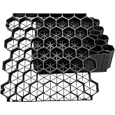 GP Global TerraBrace Interlocking Plastic Gravel Grid Ground Stabilizer | Permeable Grass Paver, 15.8" x 15.8", 1.2" Thick, 8 Panels Cover 14 Sq Ft, for Driveways, Parking Pads, Grass &amp; Shed Bases