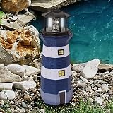 GardenKraft Solar Revolving LED Lighthouse Garden Decoration 40cm High view 6