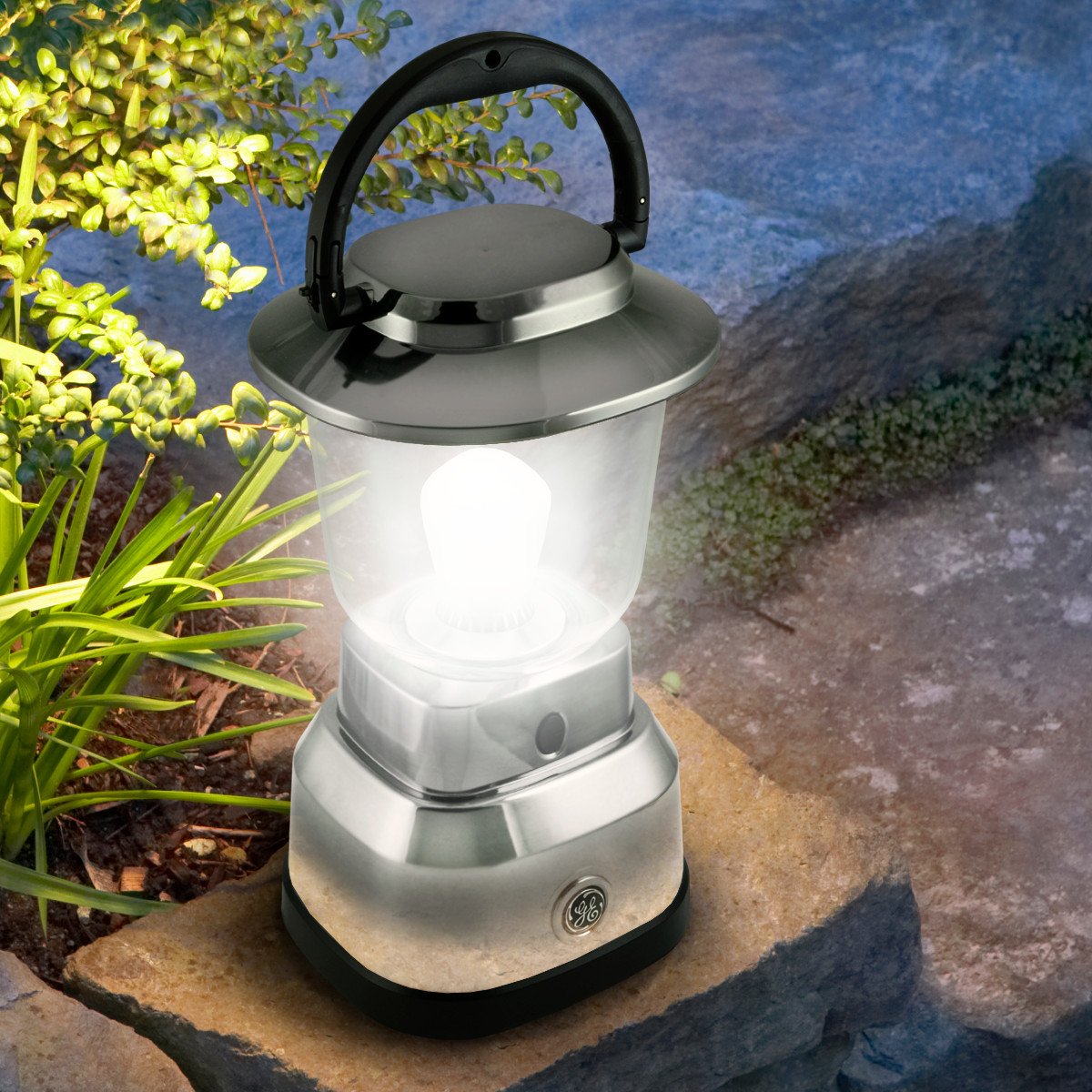 GE 14210 Enbrighten Lantern with Nickel Plating, LED, Water Resistant