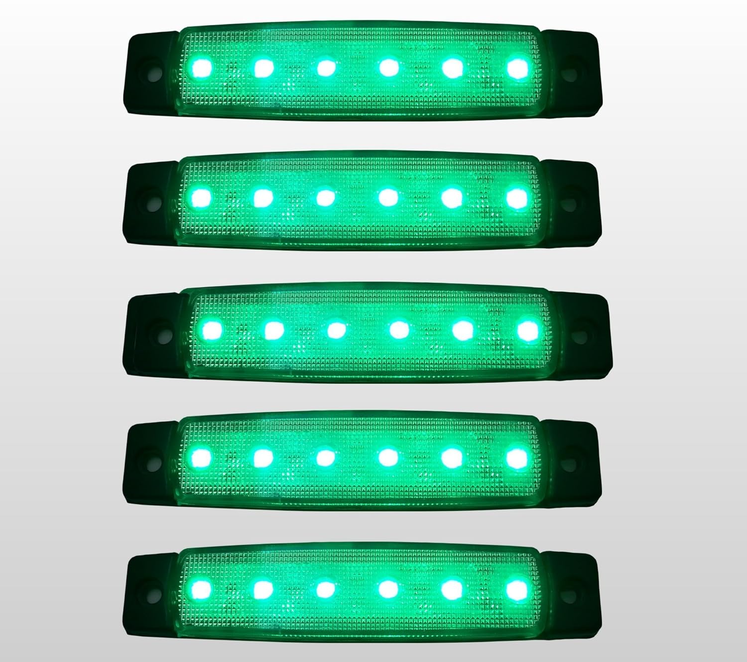 5 pcs 24V 24 VOLT SMD 6 LED GREEN SIDE MARKER LIGHT POSITION TRUCK